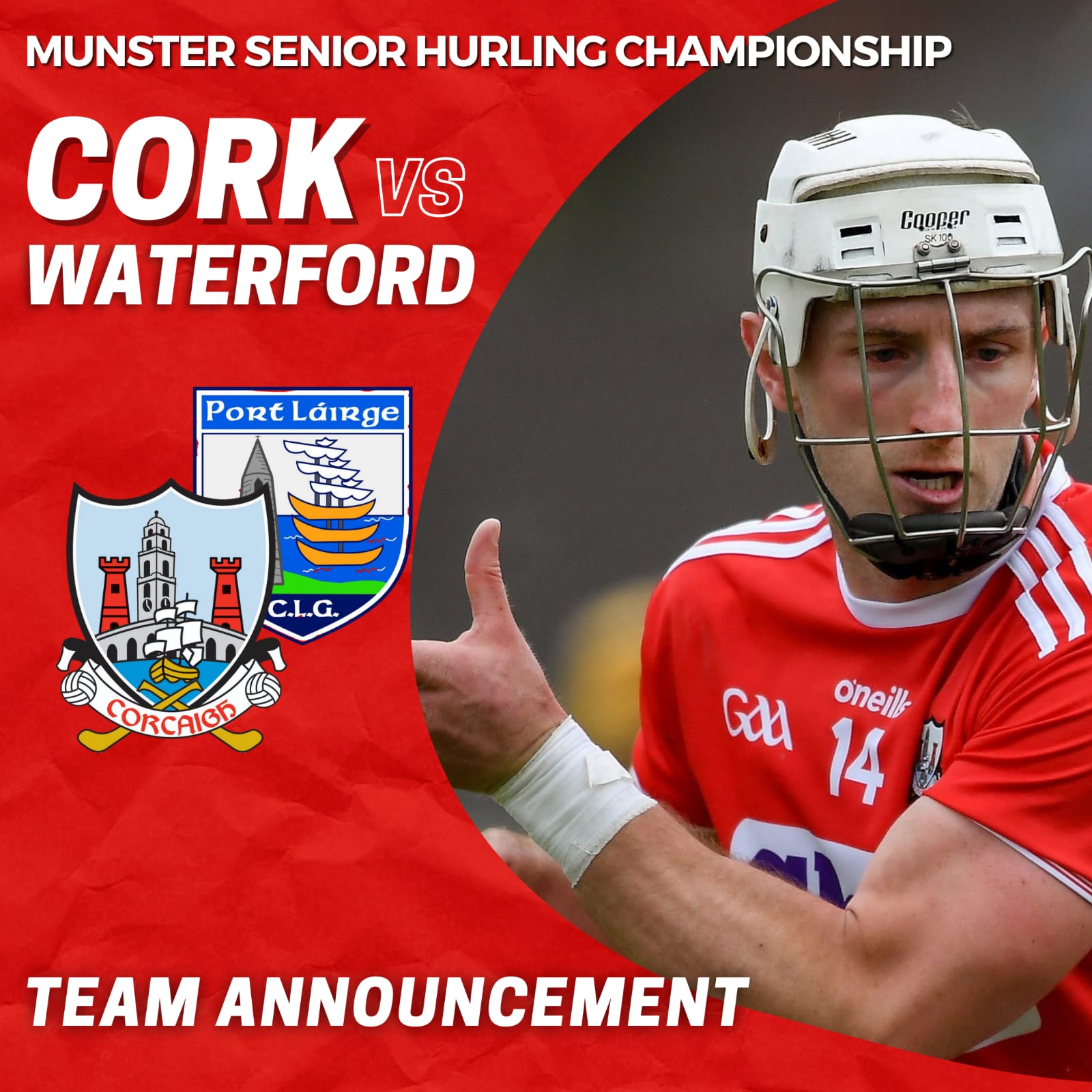 Cork Senior Hurling Team announced Cork GAA