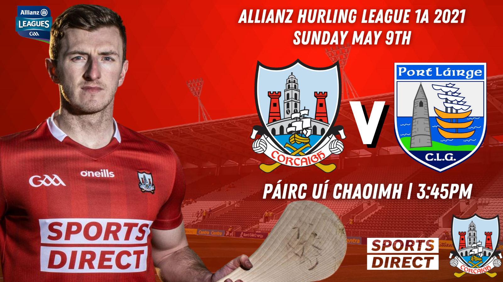 Cork hurlers to play Waterford in League Cork GAA