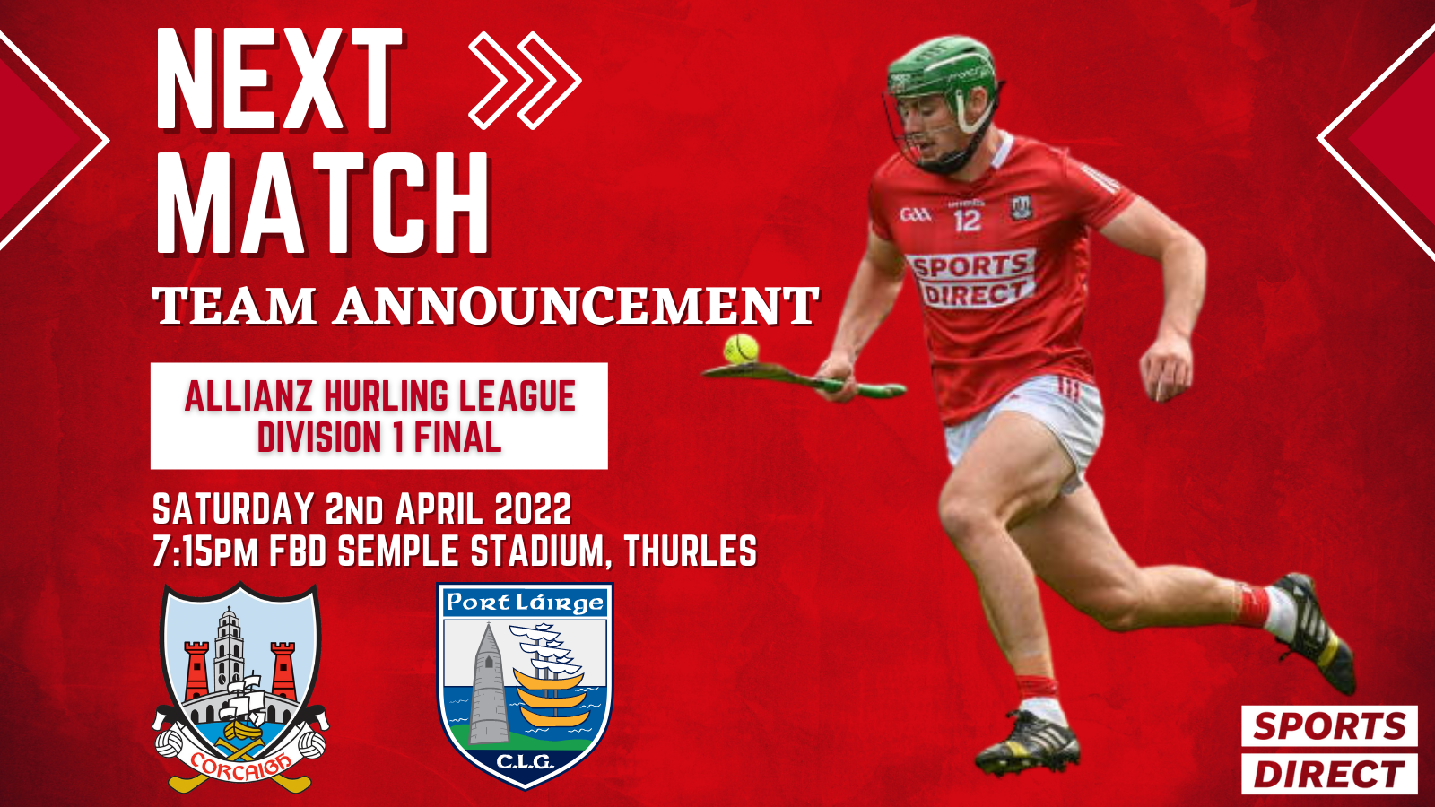 The Cork Senior Hurling Team to play Waterford in the Allianz Hurling