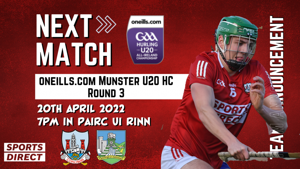 Cork U20 Hurling Team to play Limerick Cork GAA