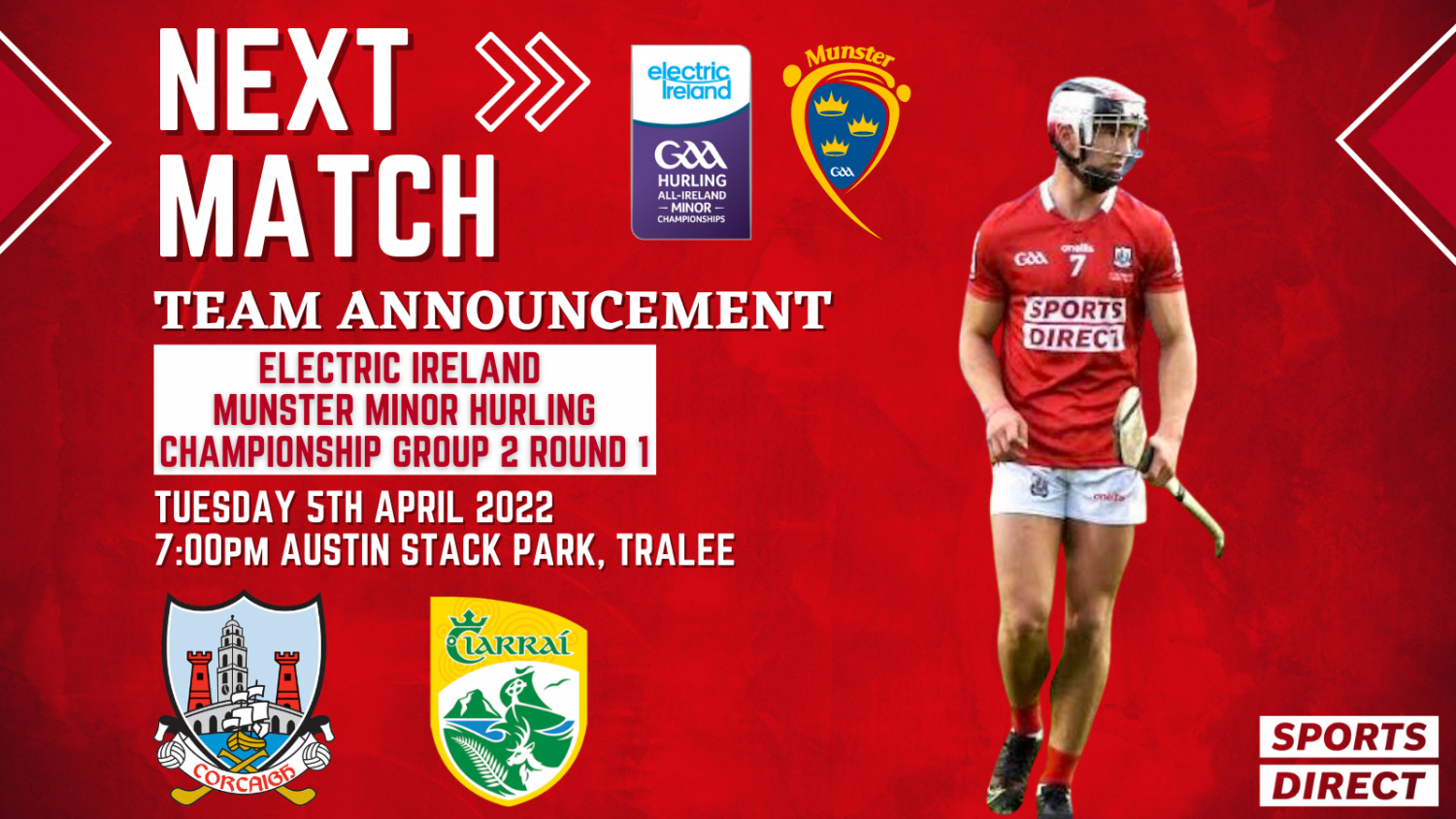 The Cork Minor Hurling team to play Kerry has been announced Cork GAA