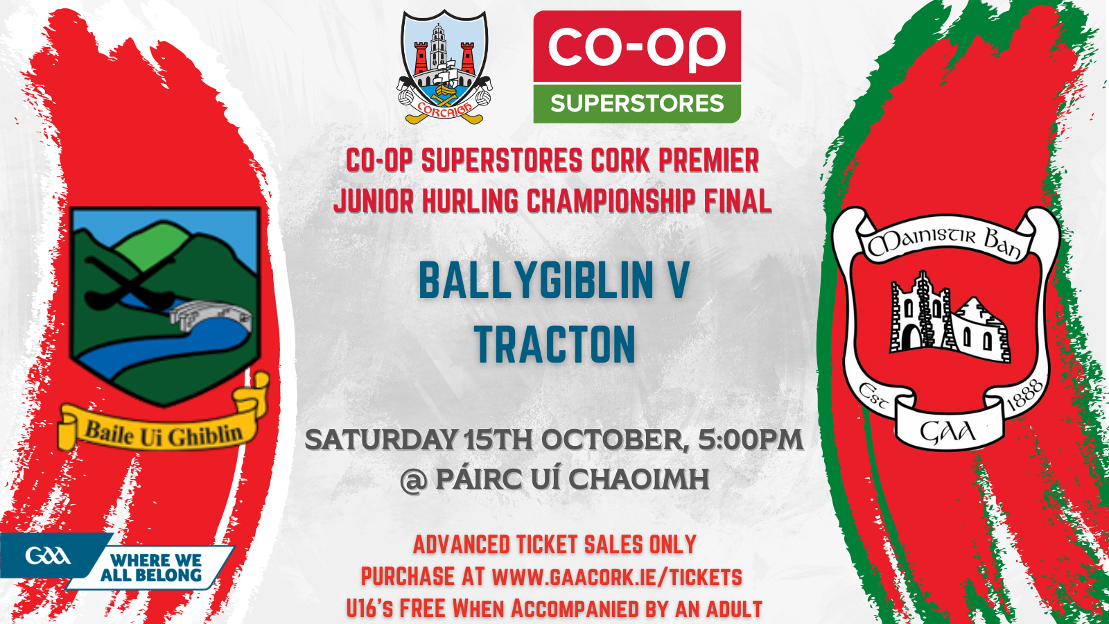 2022 CoOp Superstores Cork Premier Junior Hurling Championship Final Ballygiblin v Tracton