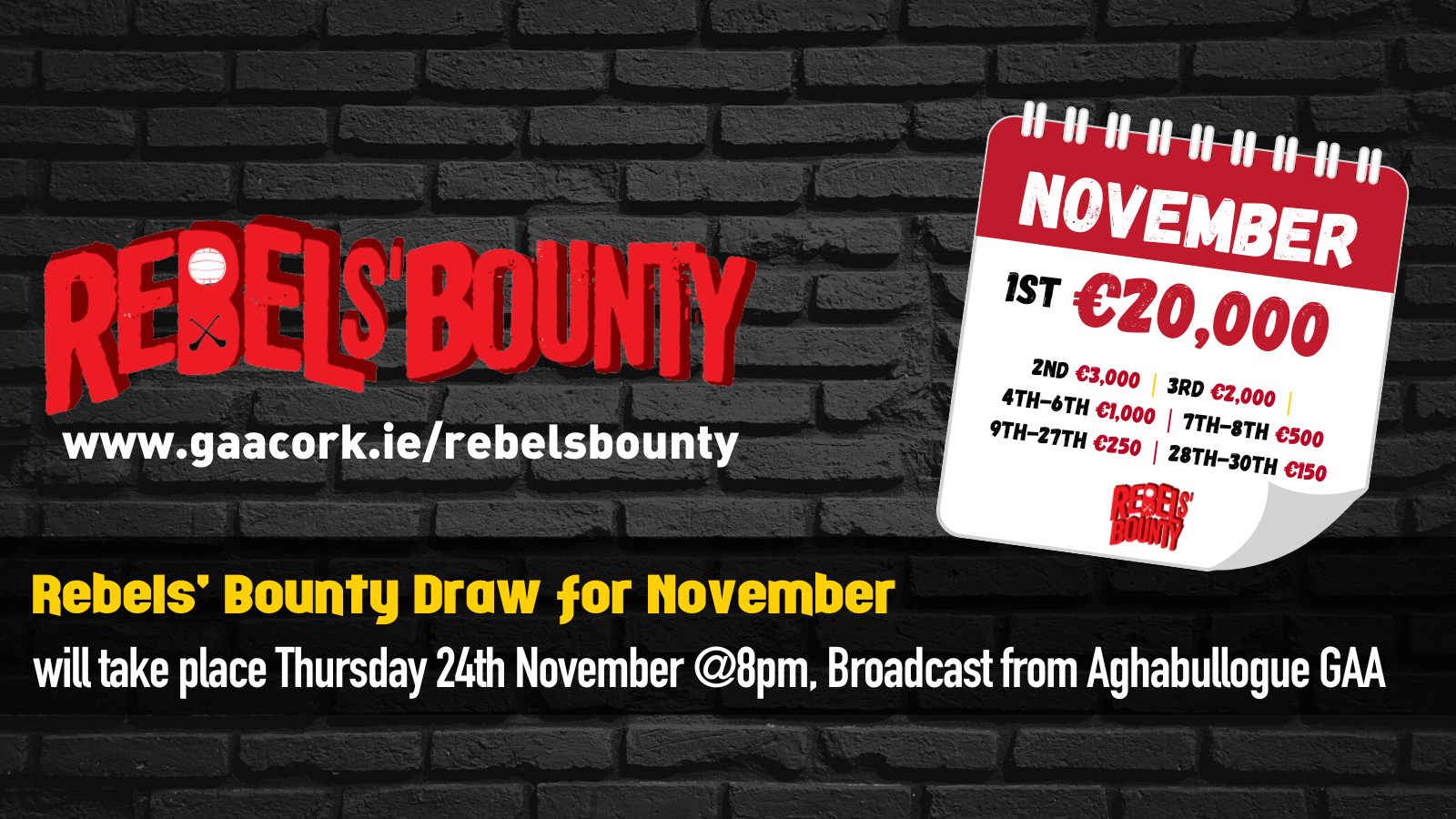 Rebels’ Bounty Draw for November