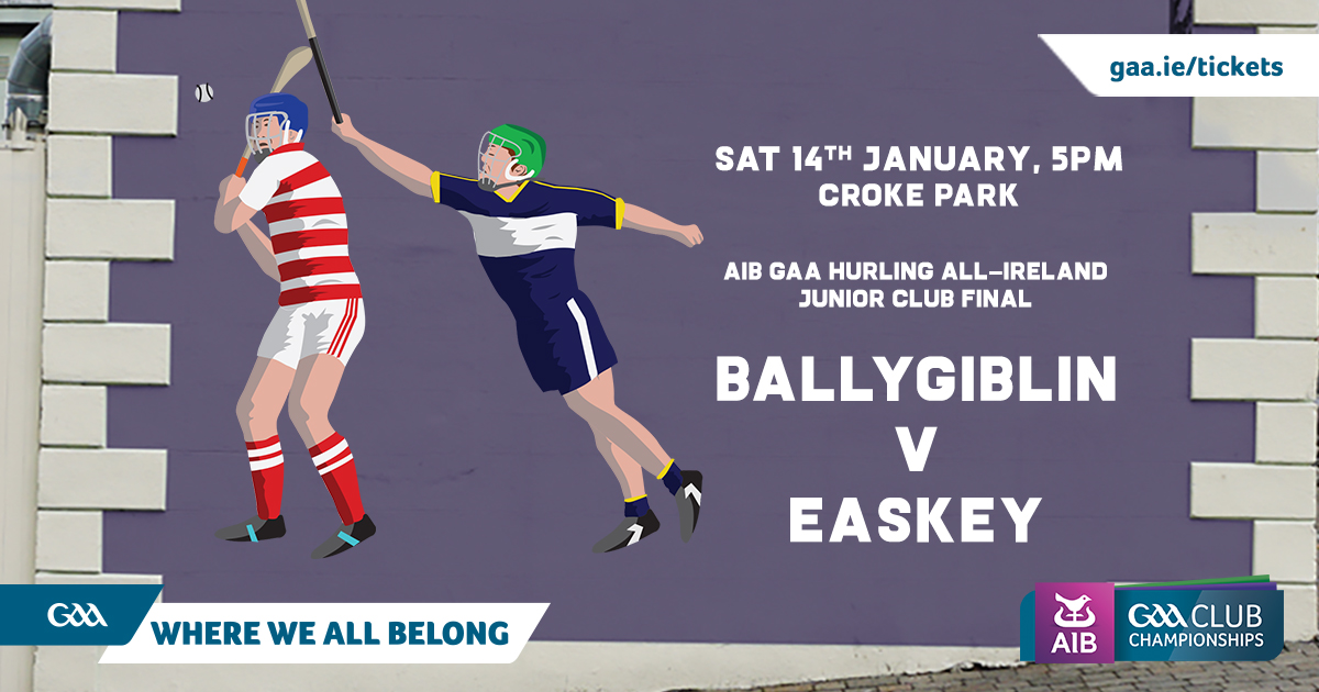 AIB GAA Hurling AllIreland Junior Club Final Ballygiblin v Easkey Cork GAA