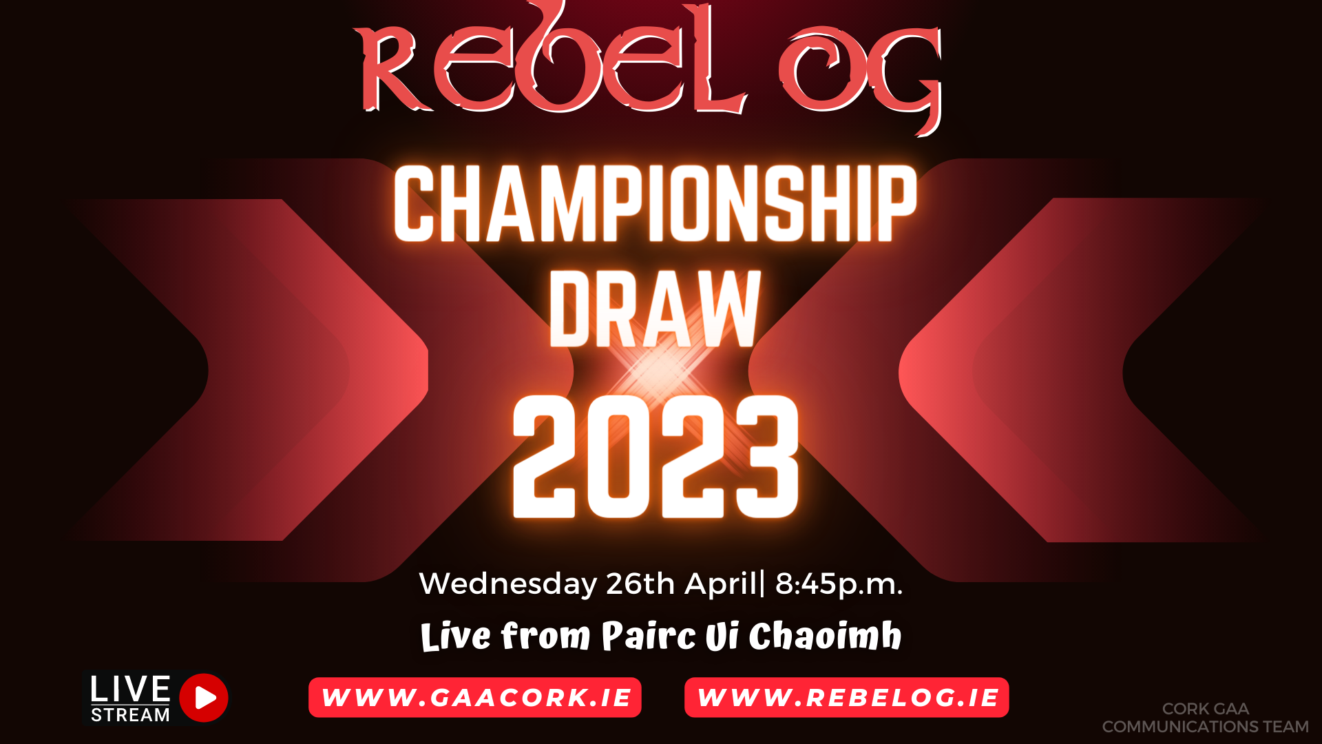Rebel Og Championship Draws 2023 Cork GAA