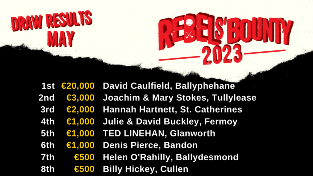 Rebels’ Bounty Draw results for May are in