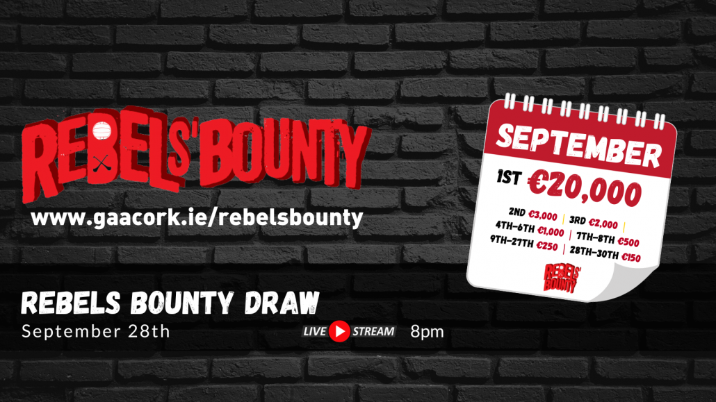 Rebels Bounty Draw for September, Thursday 28th September