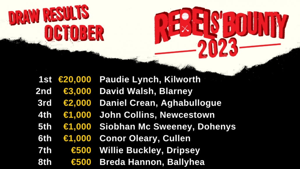 Rebels’ Bounty Draw for October takes place