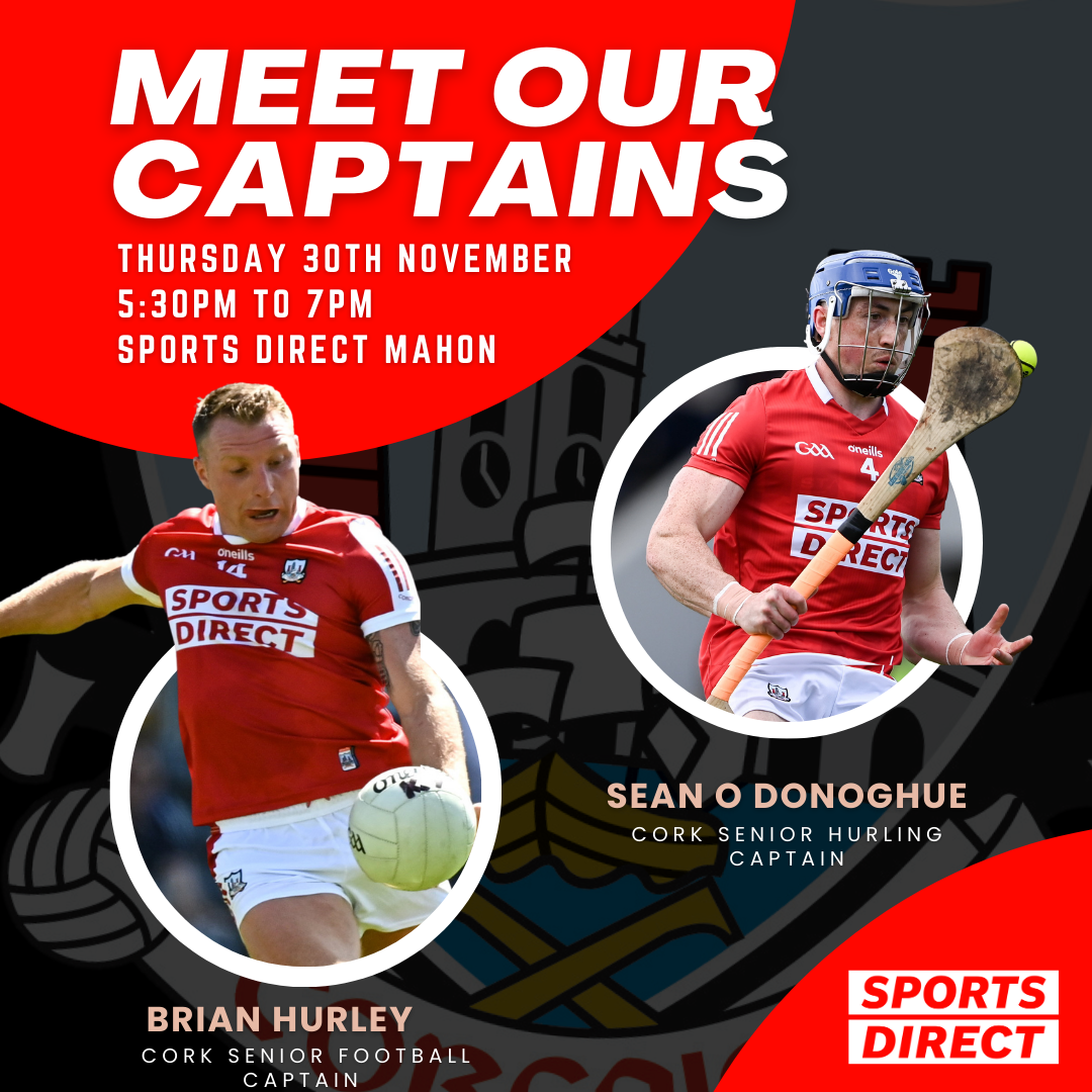 Cork GAA Meet & Greet to take place this Thursday in Sports Direct