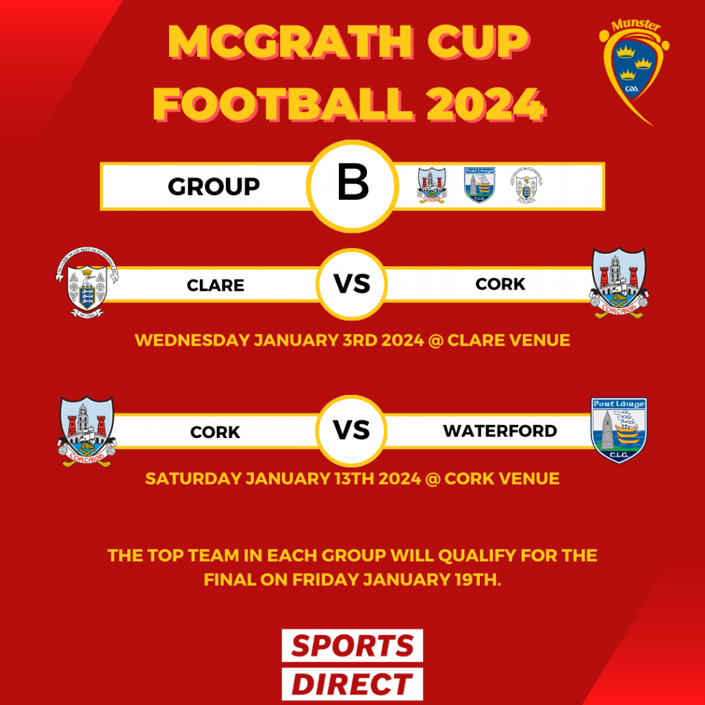 Munster Hurling League 2023 Draws - Cork GAA