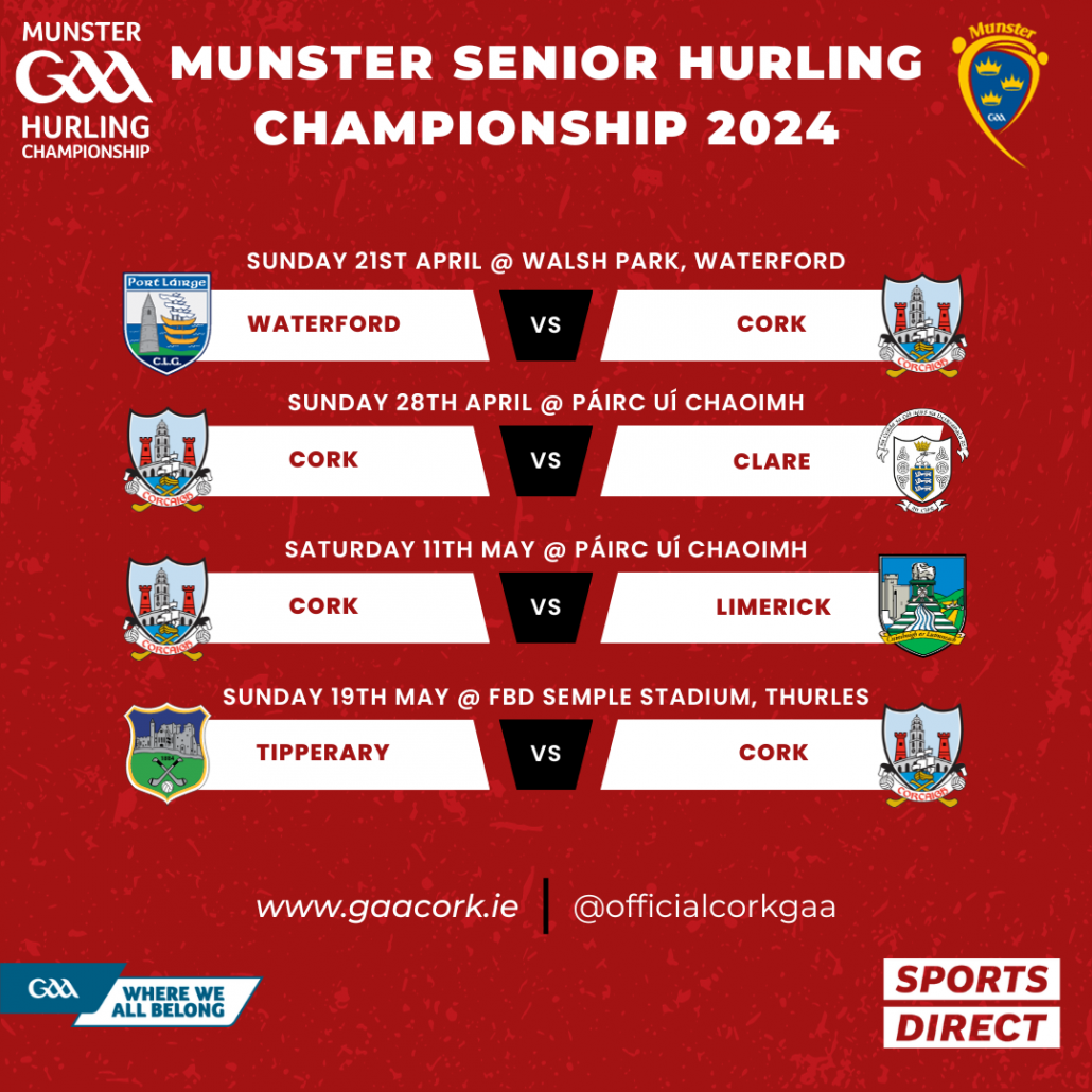 2024 Munster Championship Fixtures Confirmed - Cork GAA