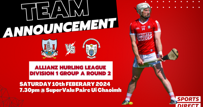 The Cork Senior Hurling Team to Play Kilkenny has been announced;