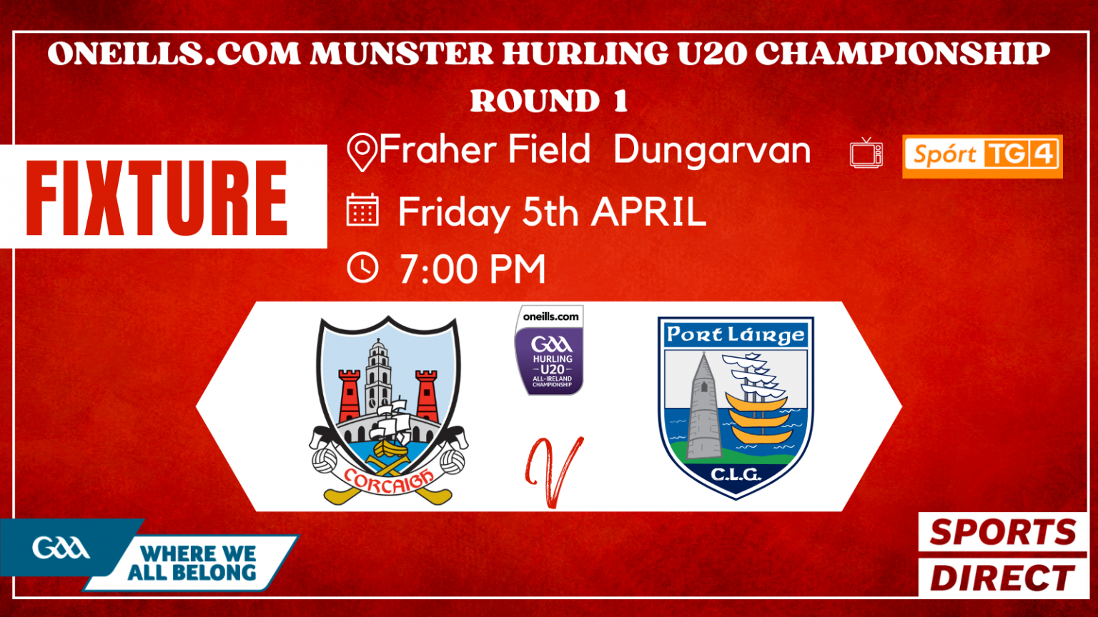 The Cork U20 Hurling team to play Waterford has been announced; Cork GAA