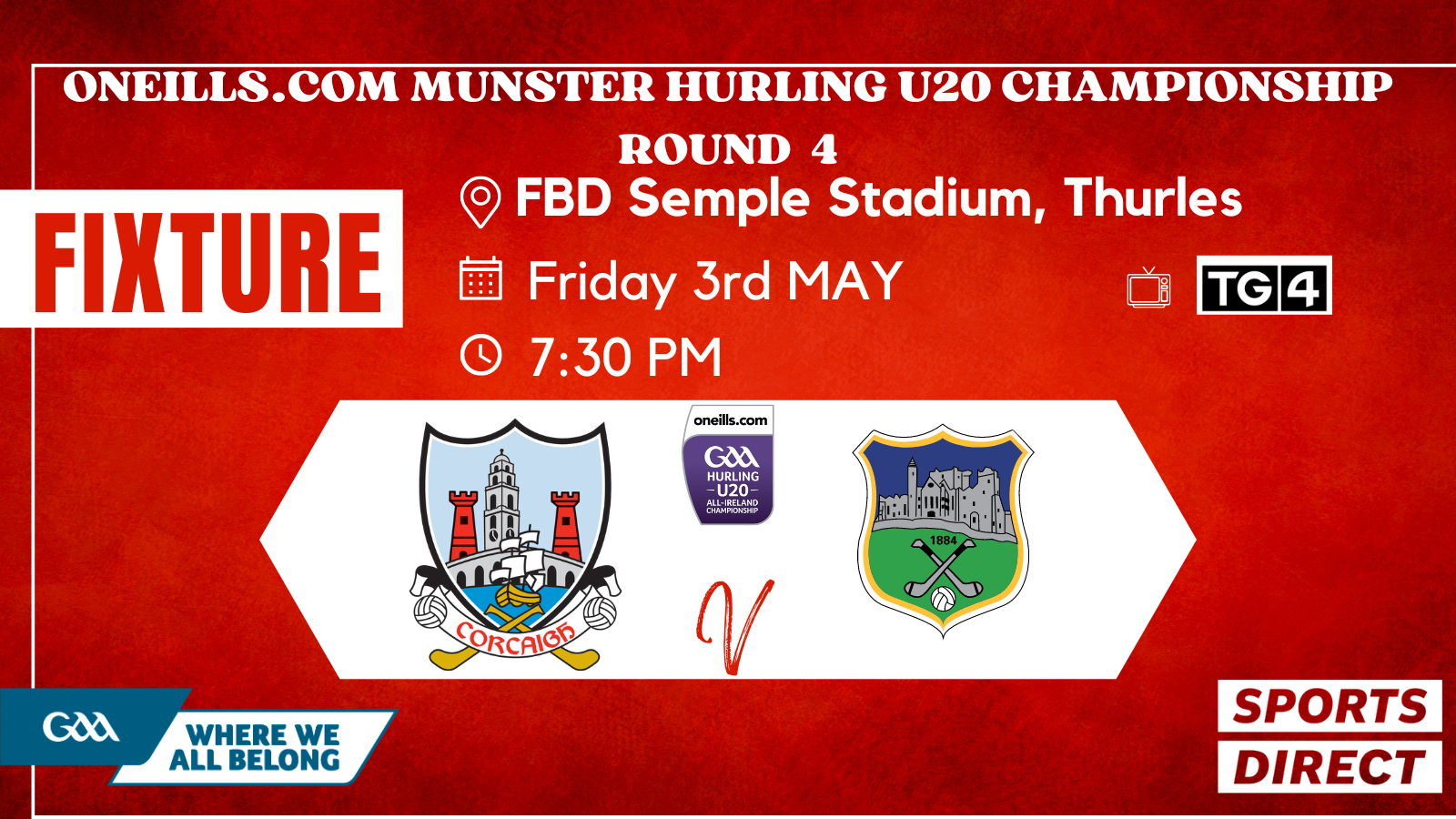 The Cork U20 Hurling team to play Tipperary has been announced;