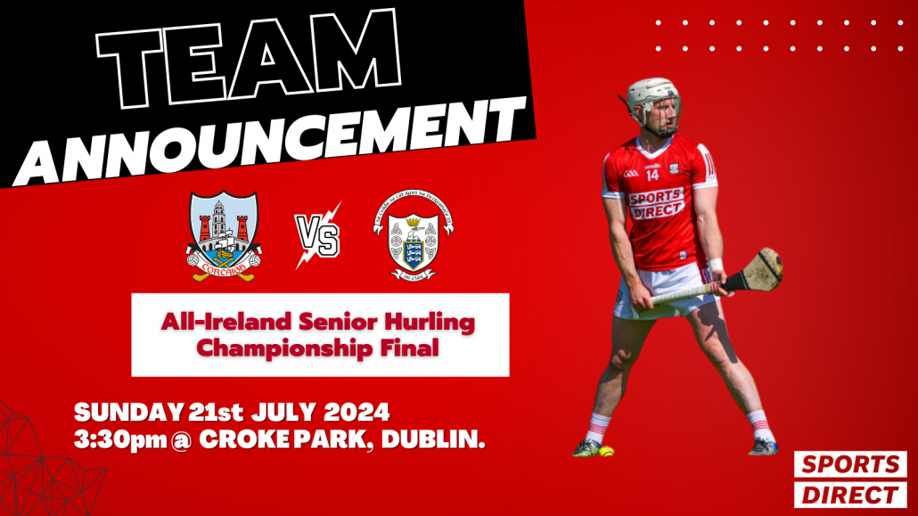 The Cork Senior Hurling Team to play Clare has been announced;
