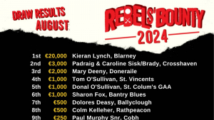 Rebels’ Bounty 2024 – August Draw Results