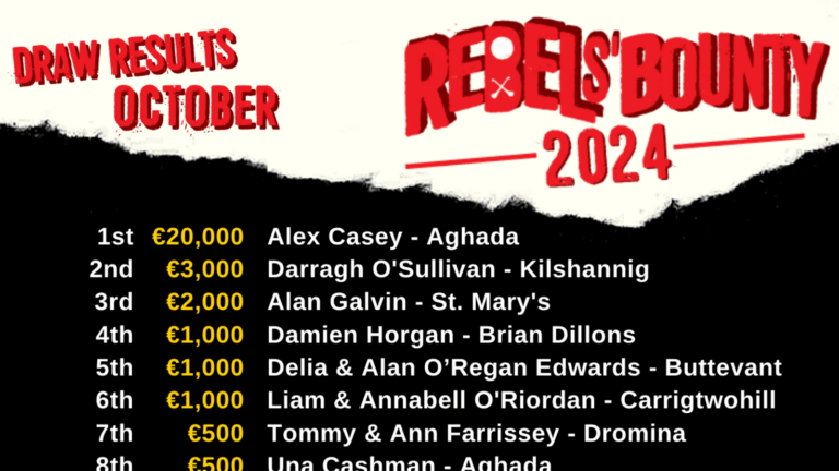 Rebels’ Bounty Draw results for October