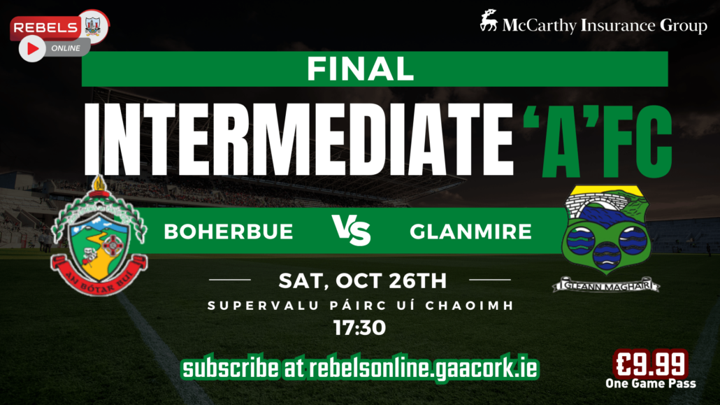 Boherbue v Glanmire in SuperValu Páirc Uí Chaoimh – Live on Rebels Online