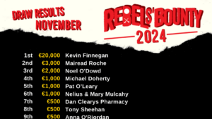 Rebels Bounty Draw results for November