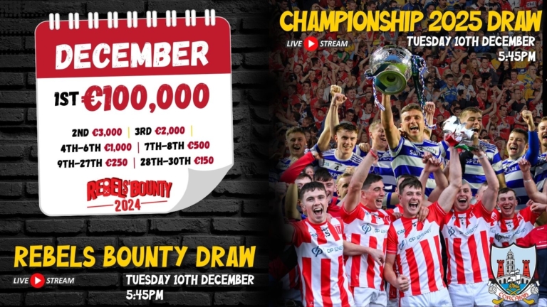 Rebels’ Bounty December Draw & County Championship Draw 2025