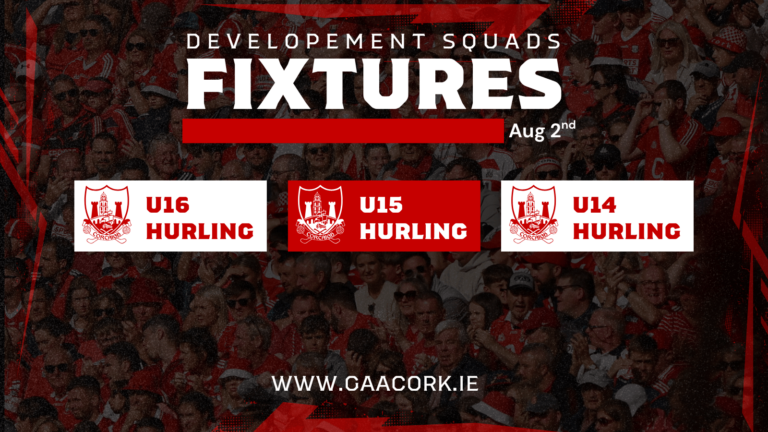 Cork GAA Development Squads – Weekend Fixture Schedule