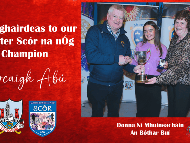 Comhghairdeas to Donna Moynihan, Boherbue. Munster Scór na nÓg winner