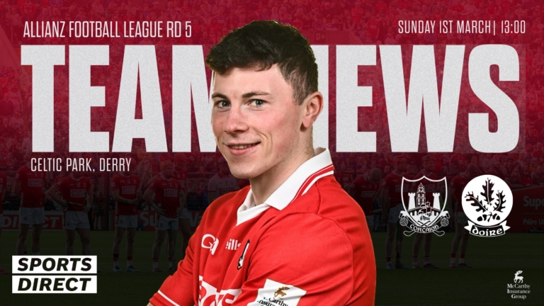 Our football team to play Derry has been announced