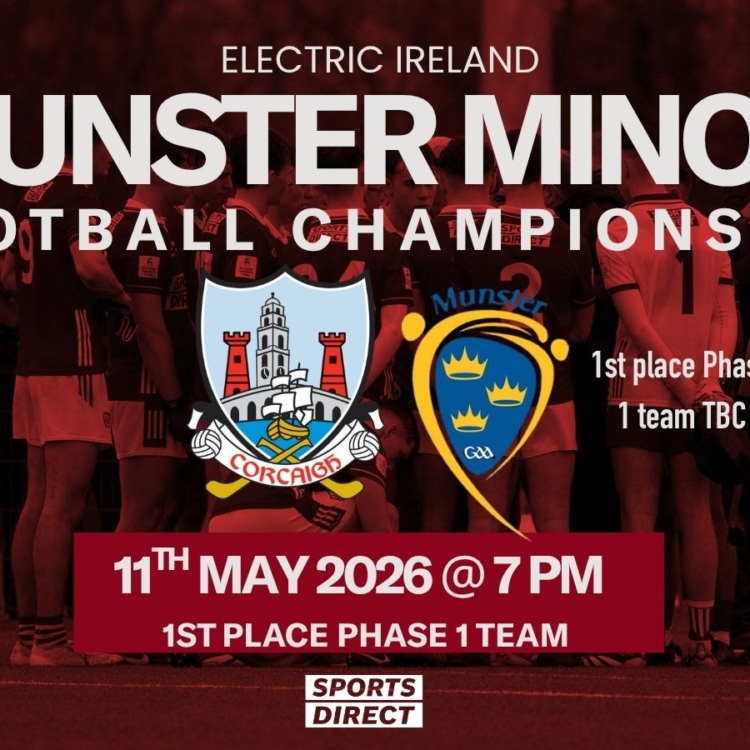 2026- Munster Minor FC | Cork v 1st place Phase 1 team