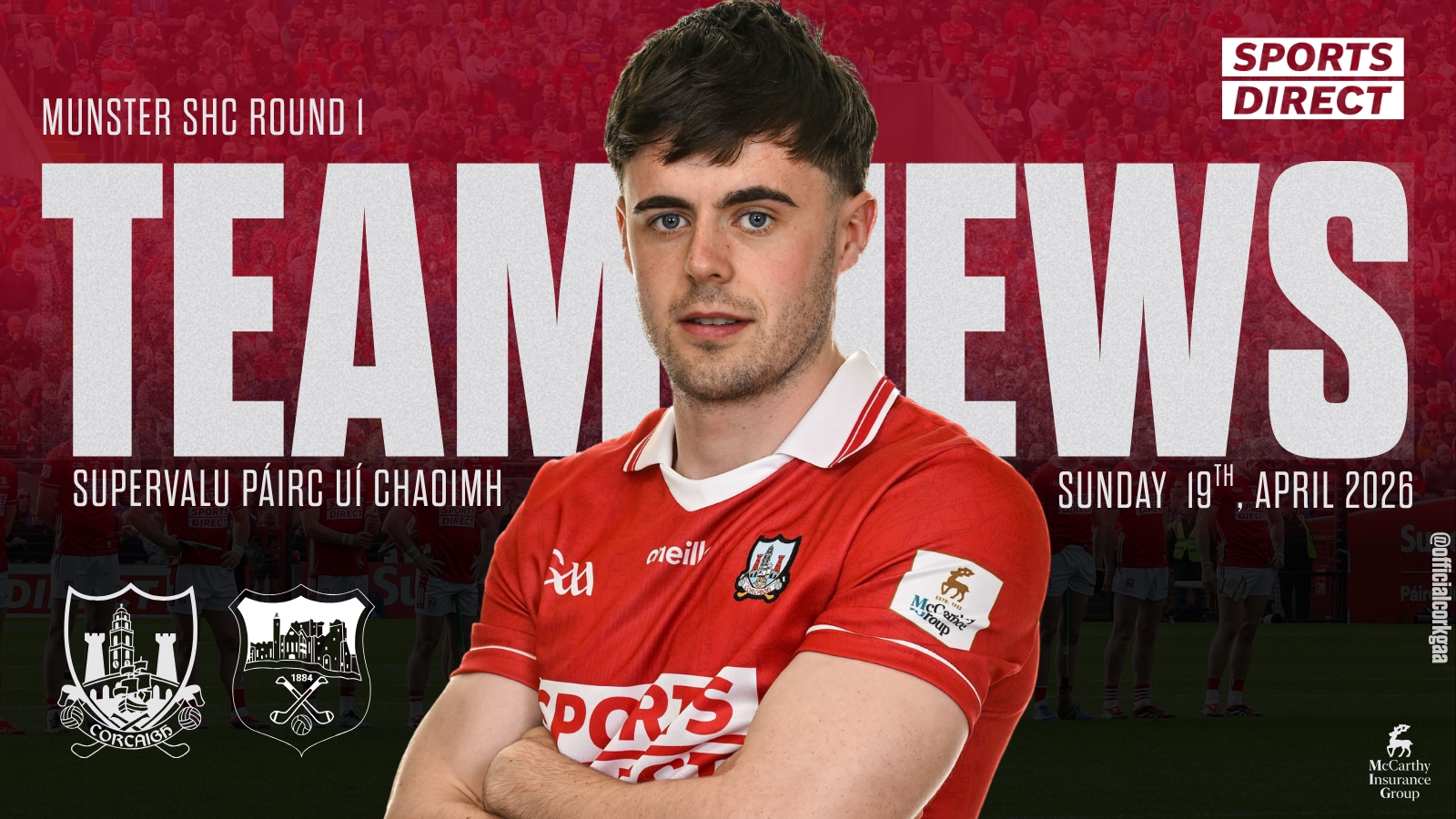 Cork Senior Hurling team to play Munster Championship vs Tipp has been announced