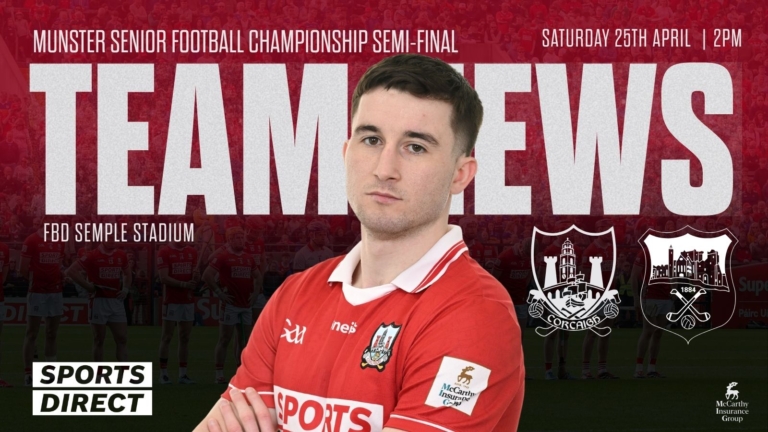 Cork Senior Football team to face Tipperary in Munster SFC Semi-Final
