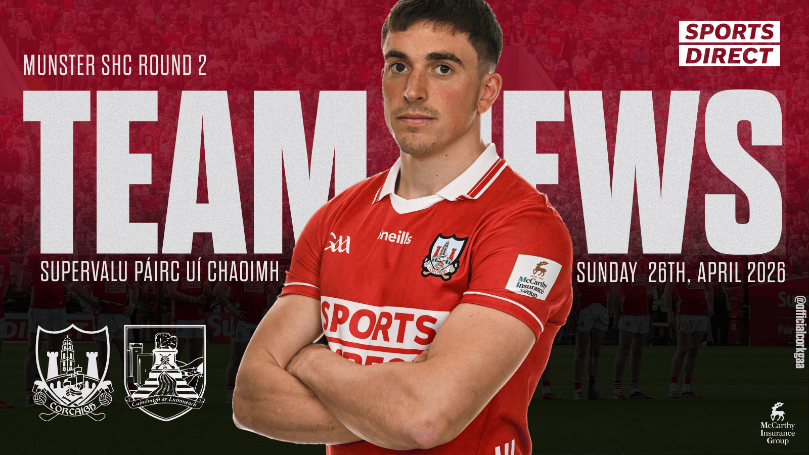 Cork Senior Hurling team to face Limerick in Round 2 of the Munster Championship