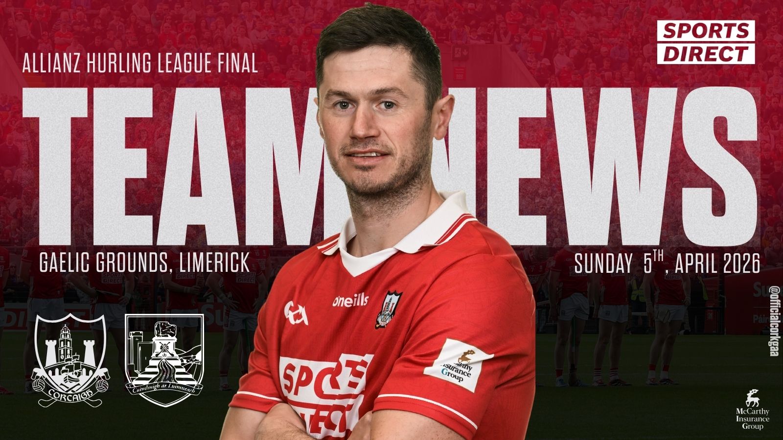 Cork Senior Hurling Team to Face Limerick Has Been Announced