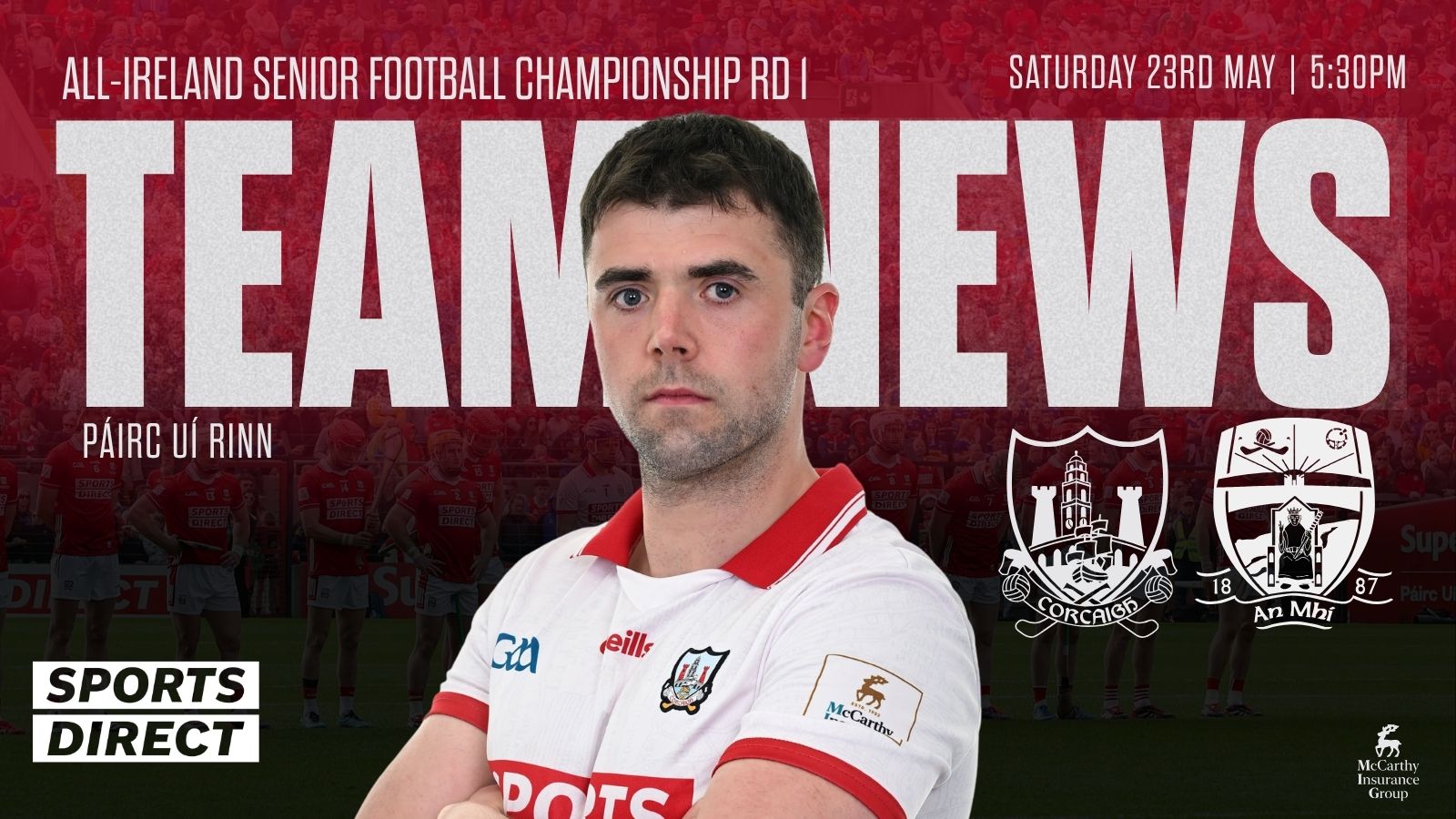 Cork Senior Football Team Announced for All-Ireland Championship Clash with Meath