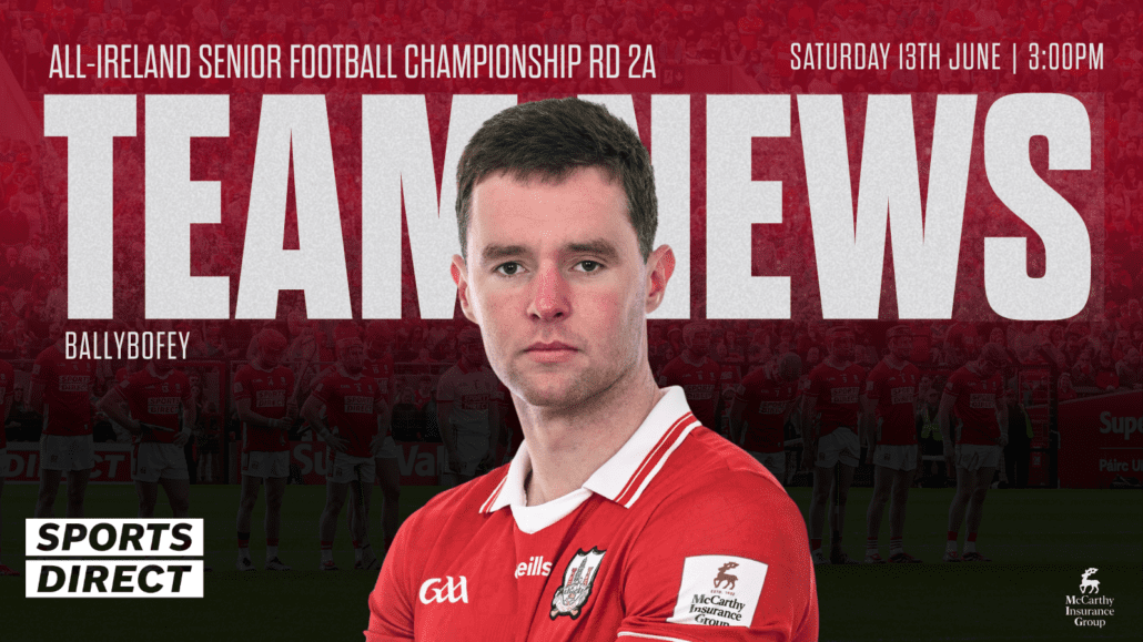 Cork Football team to play Donegal has been announced