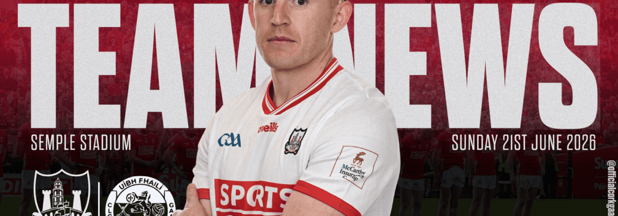 Cork Team to play Offaly has been announced
