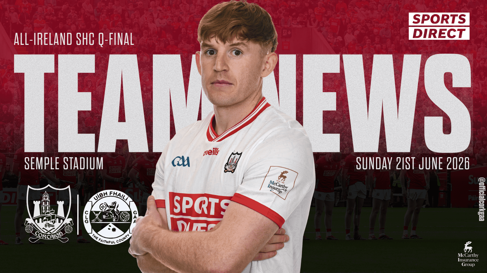 Cork Team to play Offaly has been announced