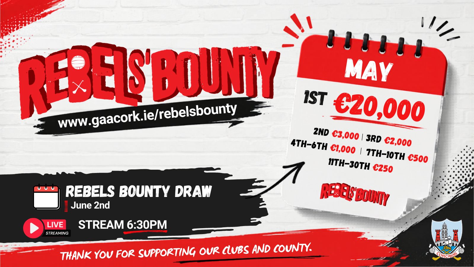 Rebels’ Bounty Draw for May 2026