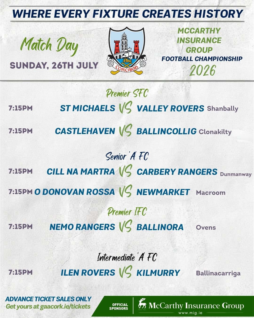 Sunday Matchday! – July 26