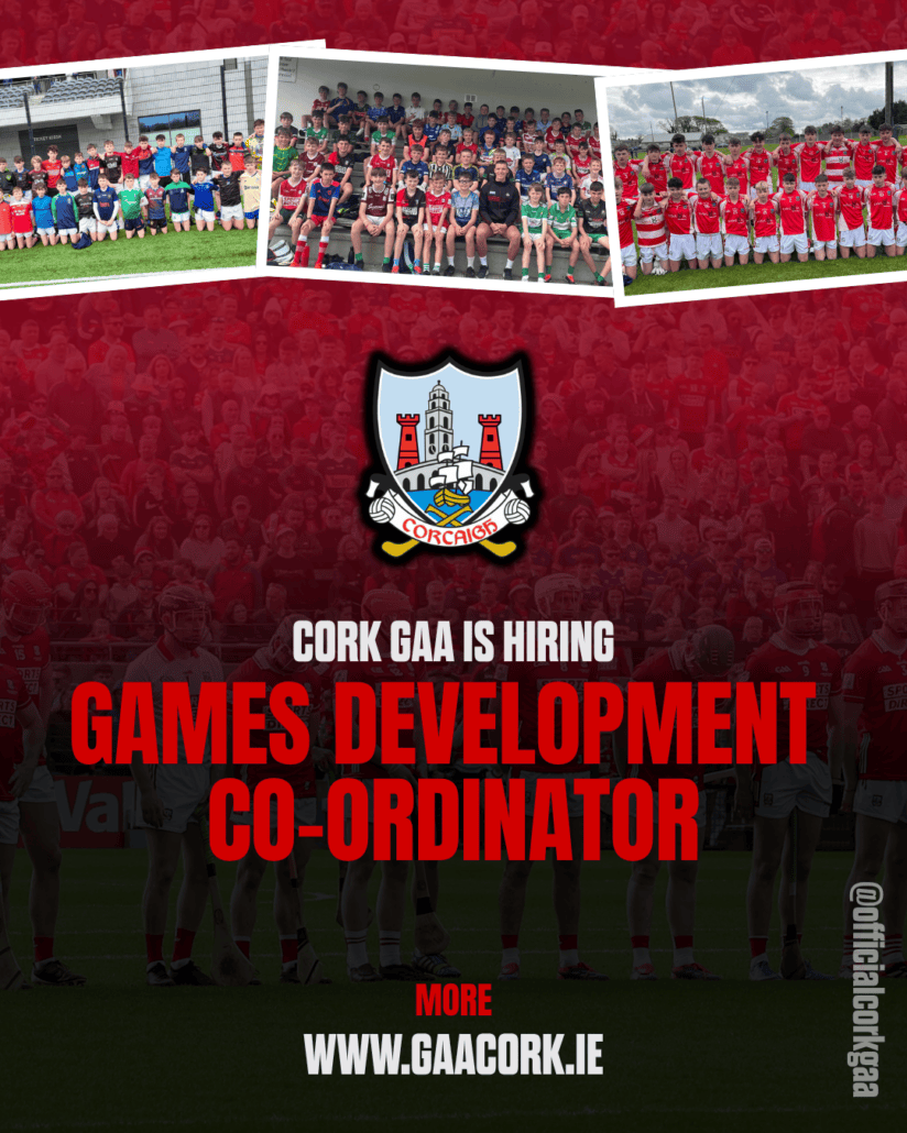 Cork GAA Seeking Applications for Games Development Coordinator Role