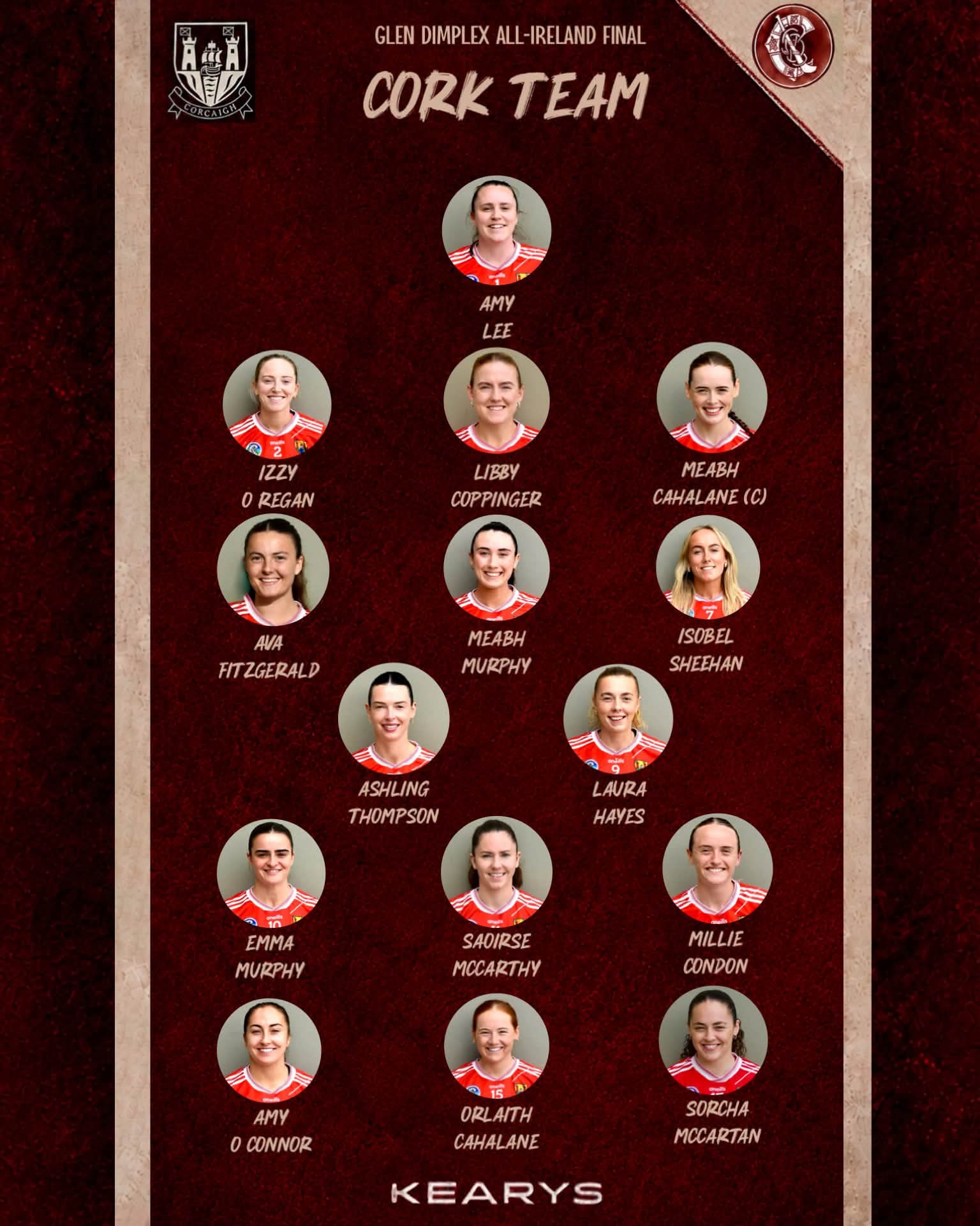 Cork Senior Camogie Team Named for All-Ireland Final