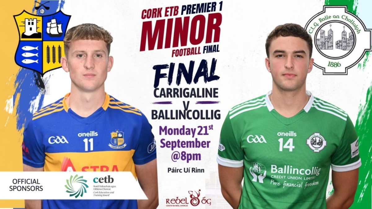 Cork ETB Premier 1 Minor Football Championship Final 2026