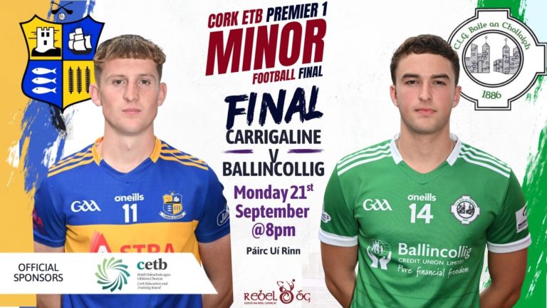 Cork ETB Premier 1 Minor Football Championship Final 2026