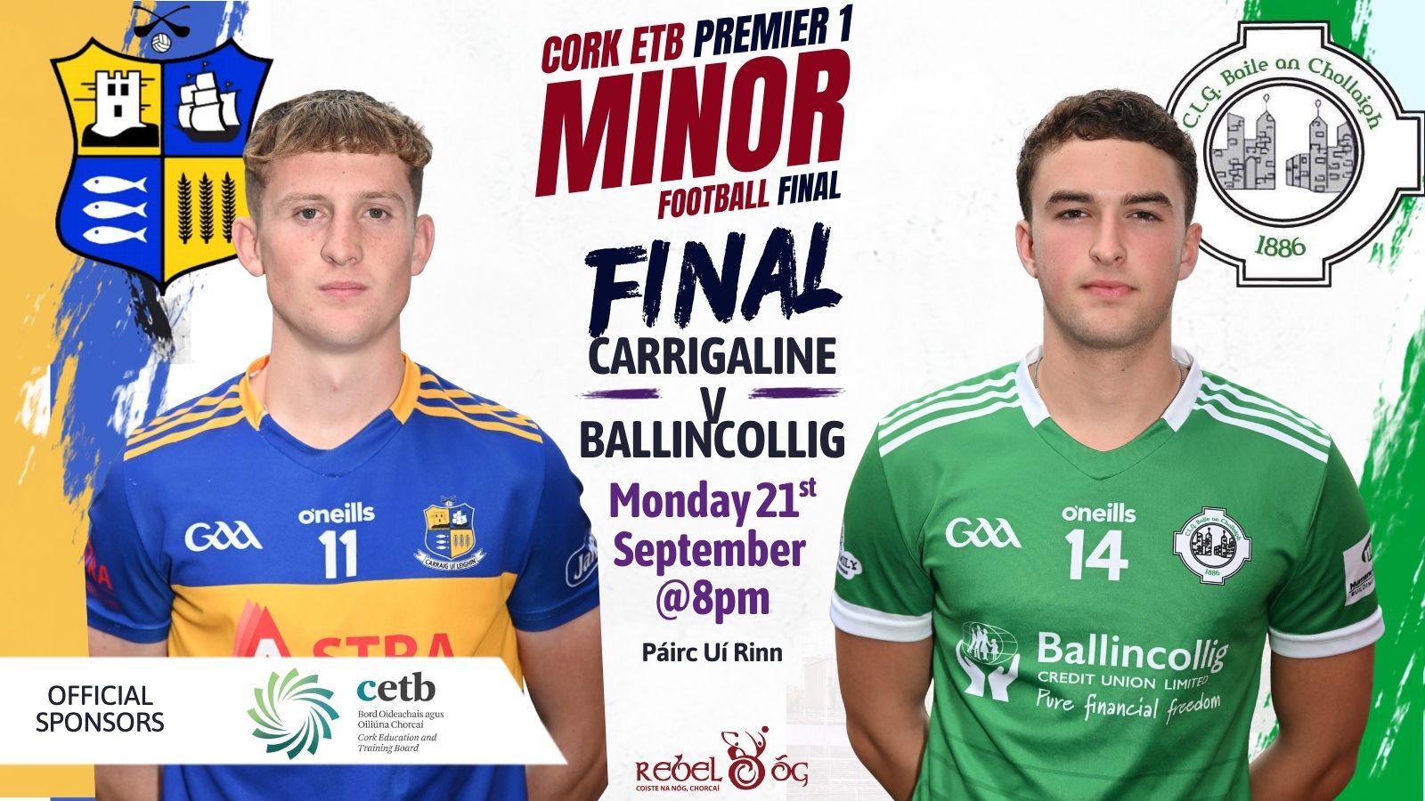 Cork ETB Premier 1 Minor Football Championship Final 2026