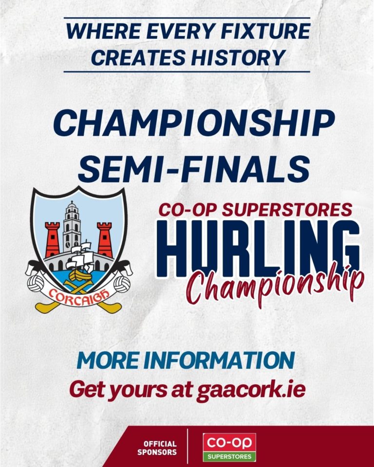 Co-Op Superstores County Hurling Semi-Final’s Details are now confirmed