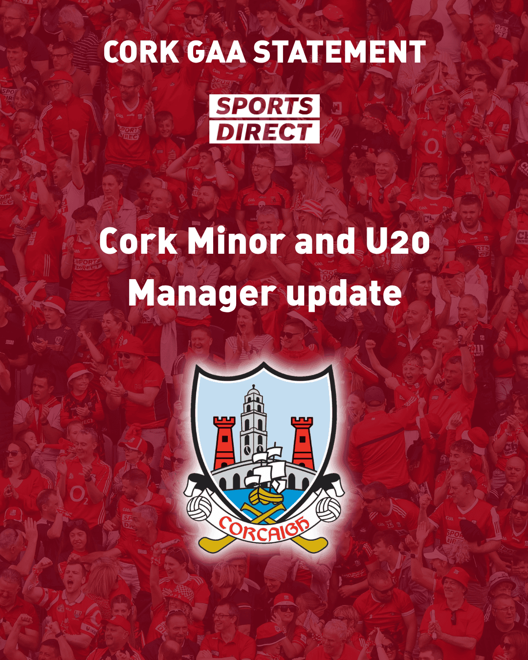 Cork GAA Statement | Cork Minor and U20 Manager update