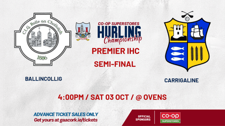 2026 | Co-Op Superstores Premier IHC Semi-Final Ballincollig v Carrigaline