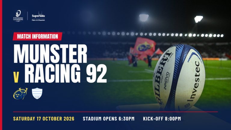 Munster v Racing 92: match information